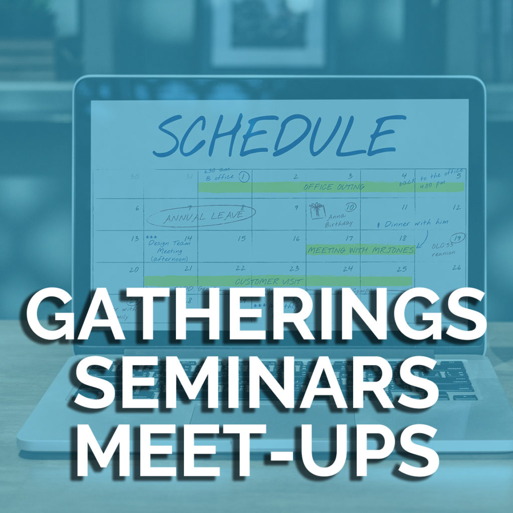 gatherings Seminars meet-ups
